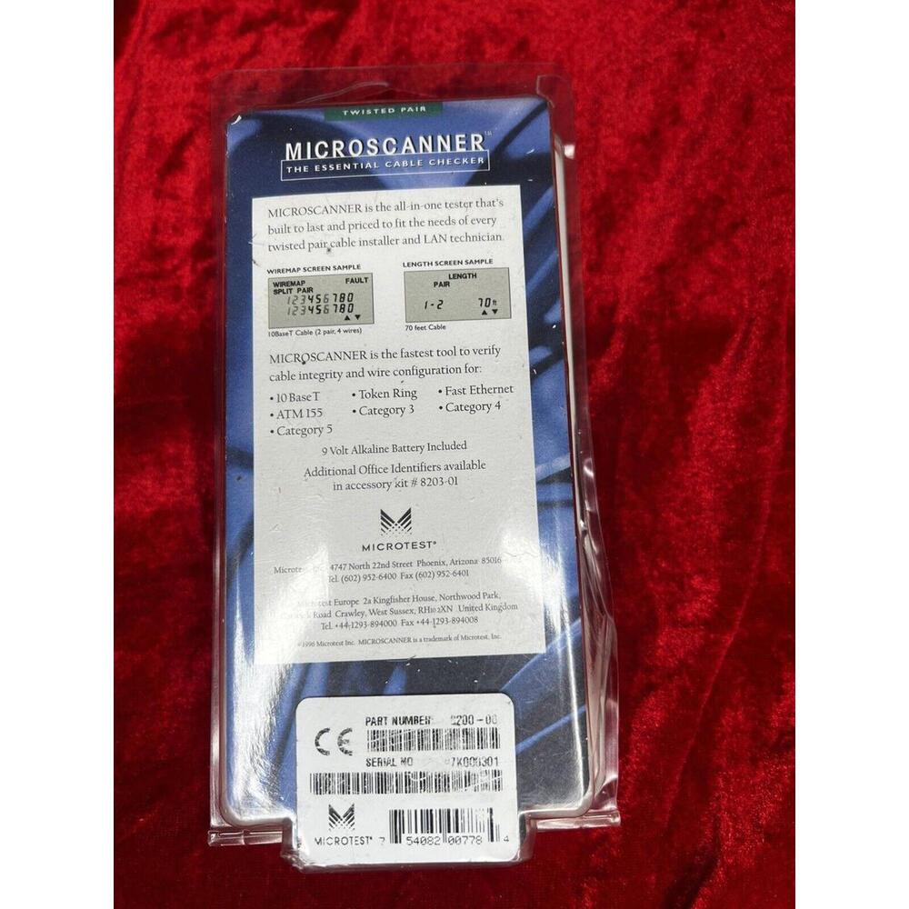 Microtest MicroScanner Network Cable Tester New - Picture 2 of 2